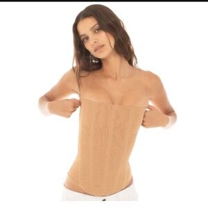 Are You Am I Sunniva Nude power mesh Corset top 4 XS
